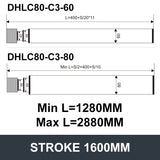 Electric Lifting Column 3 Sections 24V DC Motor 1500N 330LB Load - DHLC80-C3