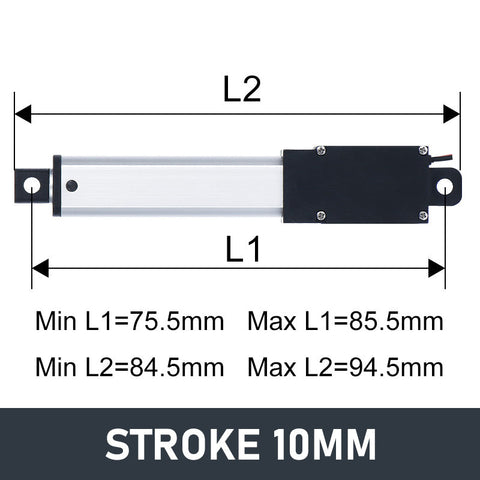 DHLA130 IP65 Waterproof Micro/Mini Linear Actuator 24V DC Motor 180N 40LB Load - DHLA130-IP65-A1-24V