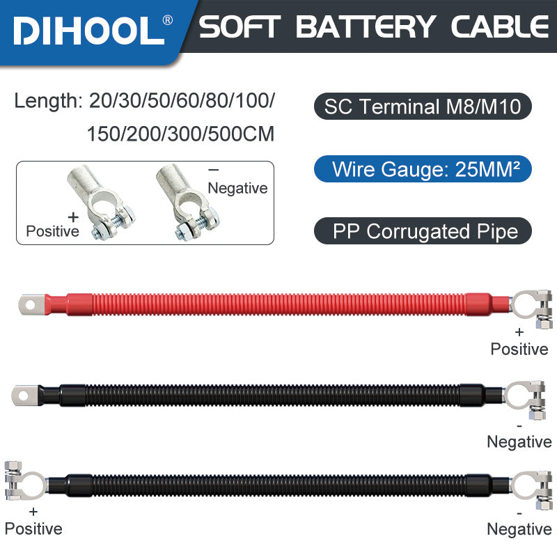 SWSC-BT Battery Cable Car Terminal Clamps Wire 25MM² SC Lug M8/M10