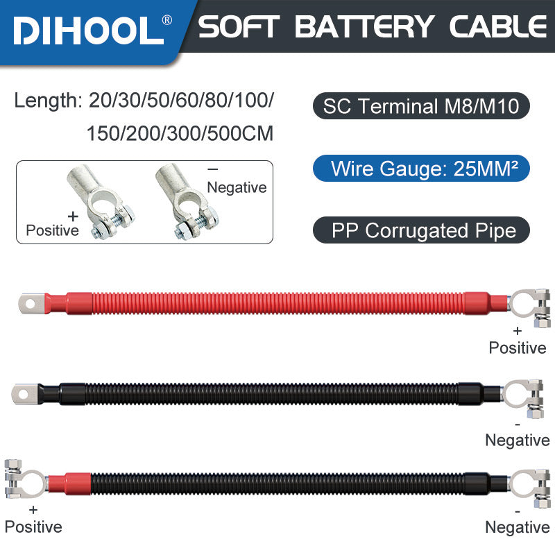 SWSC-BT Battery Cable Car Terminal Clamps Wire 25MM² SC Lug M8/M10