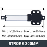 DHLA130 IP65 Waterproof Micro/Mini Linear Actuator 6V DC Motor 180N 40LB Load - DHLA130-IP65-A2-6V