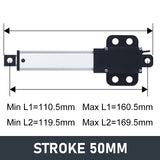 DHLA130 IP65 Waterproof Micro/Mini Linear Actuator 6V DC Motor 180N 40LB Load - DHLA130-IP65-A2-6V