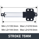 DHLA130 IP65 Waterproof Micro/Mini Linear Actuator 6V DC Motor 180N 40LB Load - DHLA130-IP65-A2-6V