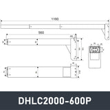 Electric Lifting Column 24V-32V DC Motor 2000N 440LB Load 1V2 - DHLC2000-Hall-HS1-1V2