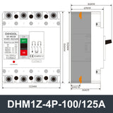 DHM1Z-4P DC Molded Case Circuit Breaker