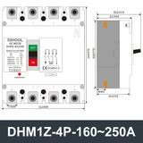 DHM1Z-4P DC Molded Case Circuit Breaker