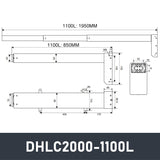 Electric Lifting Column 24V-32V DC Motor 2000N 440LB Load 1V2 - DHLC2000-Hall-HS1-1V2