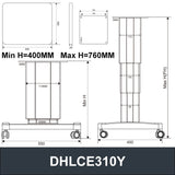 Movable Tatami 3 Stage Electric Mobile Lifting Column DC 12V/24V/Hall Motor 1200N 264LB Load - DHLCEY-310Y