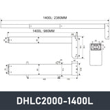 Electric Lifting Column 24V-32V DC Motor 2000N 440LB Load 1V2 - DHLC2000-Hall-HS1-1V2