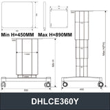 Movable Tatami Lifting Table Iron Plate 29~32V DC Motor Hall Controller 1600N 352LB Load - DHLCEY-Hall-C4