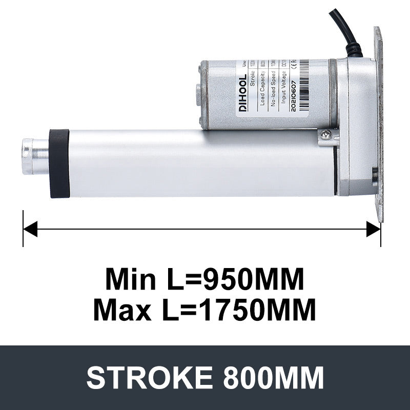 Electric Linear Motion Actuator 12V DC Motor 1500N 330LB Load - DHLA750-A2