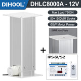 Electric Lifting Column 12V DC Motor 7500N 1650LB Load - DHLC8000-A