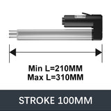 Hall Electric Linear Motion Actuator 29V-32V DC Motor 3000N 660LB Load - DHLA3000-A2-HALL-HS1-1V1