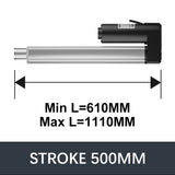 Hall Electric Linear Motion Actuator 29V-32V DC Motor 3000N 660LB Load - DHLA3000-A2-HALL-HS1-1V1