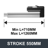 Hall Electric Linear Motion Actuator 29V-32V DC Motor 3000N 660LB Load - DHLA3000-A2-HALL-HS1-1V4