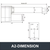 Electric Linear Motion Actuator 12V DC Motor 10000N 2200LB Load - DHLA10000-A2