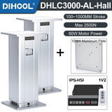 Electric Lifting Column 24V DC Motor 2700N 594LB Load - DHLC3000-AL-Hall-HS1-1V2