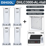 Electric Lifting Column 24V DC Motor 2700N 594LB Load - DHLC3000-AL-Hall-HS1-1V4