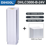 Electric Lifting Column 24V DC Motor 2700N 594LB Load - DHLC3000-B