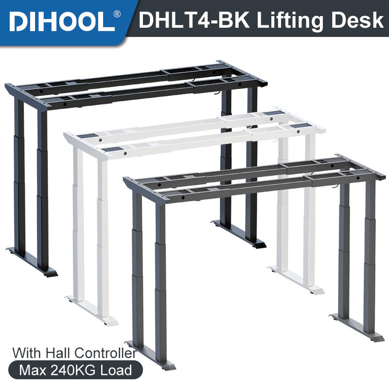 DHLT4-BK 4 Legs Adjustable Large Standing Desk Lifting Table