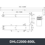 Electric Lifting Column 24V-32V DC Motor 2000N 440LB Load - DHLC2000-Hall-HS1-1V1