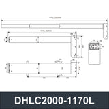 Electric Lifting Column 24V-32V DC Motor 2000N 440LB Load 1V4 - DHLC2000-Hall-HS1-1V4