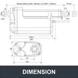 Electric Linear Motion Actuator 24V DC Motor 12000N 2640LB Load - DHLA12000