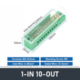 FJ6/JHD Junction Box Unipolar Splitter 1/2/3/4-IN Multiple-OUT Metering Wire Connector Terminal Block Distribution Box