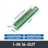 FJ6/JHD Junction Box Unipolar Splitter 1/2/3/4-IN Multiple-OUT Metering Wire Connector Terminal Block Distribution Box