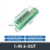 FJ6/JHD Junction Box Unipolar Splitter 1/2/3/4-IN Multiple-OUT Metering Wire Connector Terminal Block Distribution Box