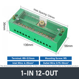 FJ6/JHD Junction Box Unipolar Splitter 1/2/3/4-IN Multiple-OUT Metering Wire Connector Terminal Block Distribution Box