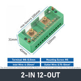 FJ6/JHD Junction Box Unipolar Splitter 1/2/3/4-IN Multiple-OUT Metering Wire Connector Terminal Block Distribution Box