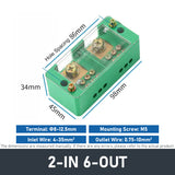 FJ6/JHD Junction Box Unipolar Splitter 1/2/3/4-IN Multiple-OUT Metering Wire Connector Terminal Block Distribution Box