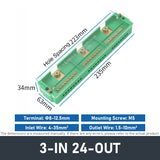 FJ6/JHD Junction Box Unipolar Splitter 1/2/3/4-IN Multiple-OUT Metering Wire Connector Terminal Block Distribution Box