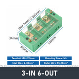 FJ6/JHD Junction Box Unipolar Splitter 1/2/3/4-IN Multiple-OUT Metering Wire Connector Terminal Block Distribution Box