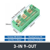 FJ6/JHD Junction Box Unipolar Splitter 1/2/3/4-IN Multiple-OUT Metering Wire Connector Terminal Block Distribution Box