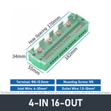 FJ6/JHD Junction Box Unipolar Splitter 1/2/3/4-IN Multiple-OUT Metering Wire Connector Terminal Block Distribution Box