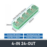 FJ6/JHD Junction Box Unipolar Splitter 1/2/3/4-IN Multiple-OUT Metering Wire Connector Terminal Block Distribution Box