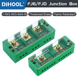 FJ6/JHD Junction Box Unipolar Splitter 1/2/3/4-IN Multiple-OUT Metering Wire Connector Terminal Block Distribution Box